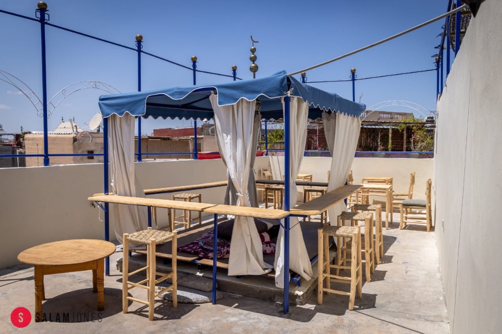 Rooftop terrace canopy area at Art Darmed Event